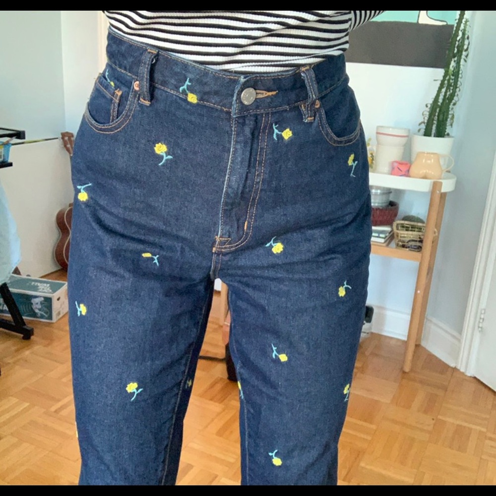 Urban Outfitters Floral Jeans